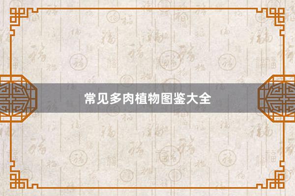 常见多肉植物图鉴大全